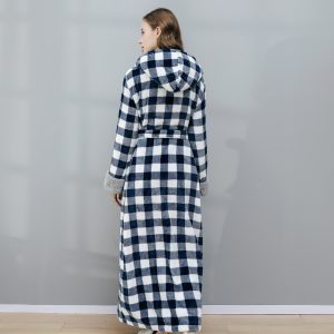 Women's Plaid Flannel Bathrobe