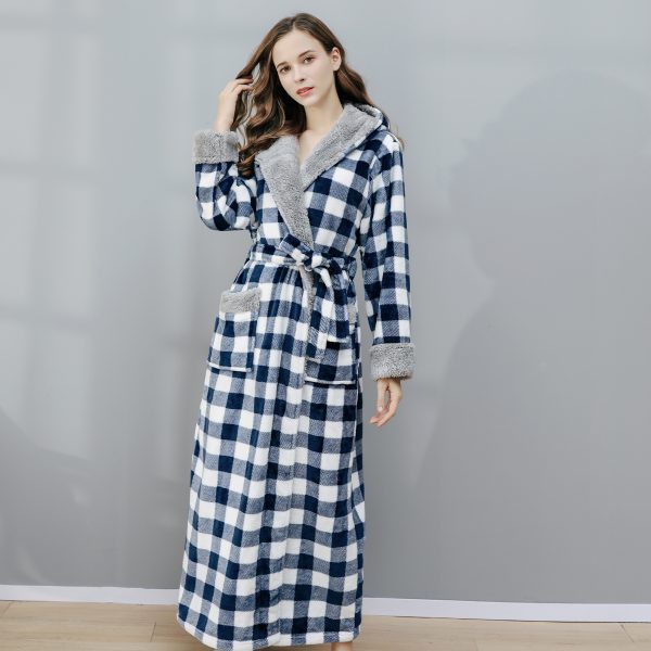 Womens Plaid Bathrobe