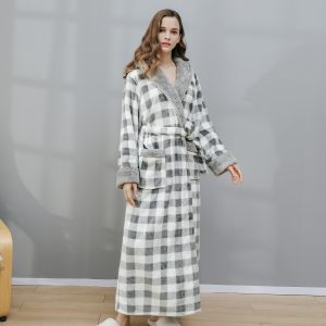 Green Plaid Bathrobe