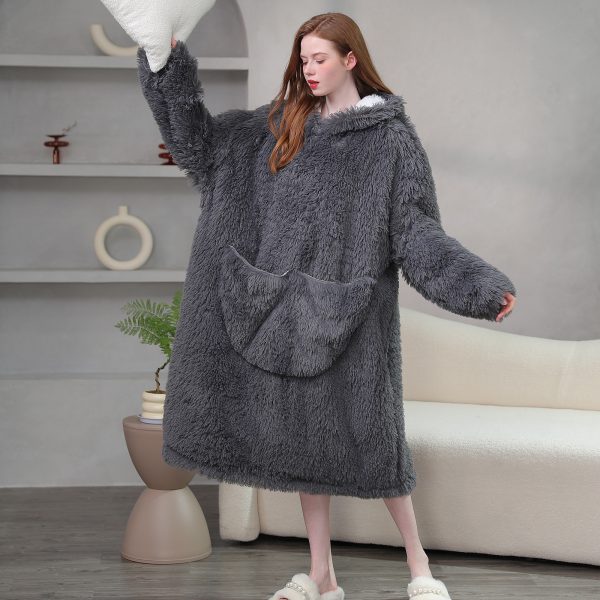 Hooded Fleece Bathrobe