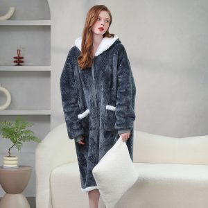 Long Bathrobe With Hood